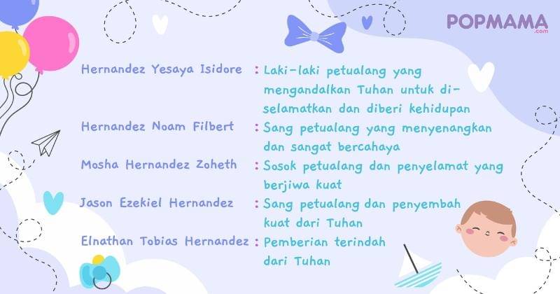 Nama bayi laki-laki dari Hernandez - Popmama.com/Aristika Medinasari